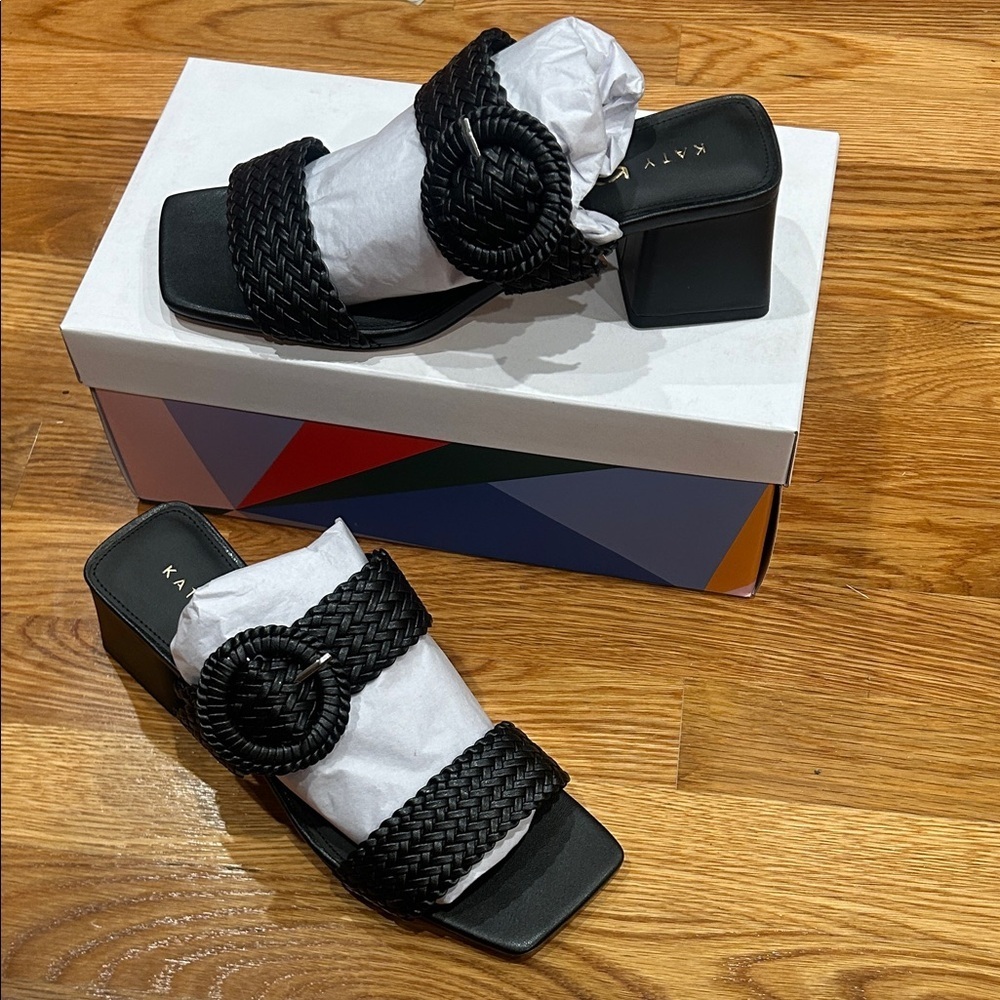 Katy Perry Collections Black Woven Sandals